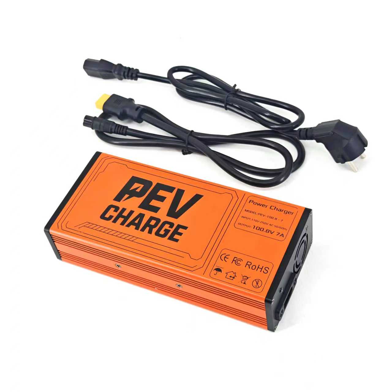 PEV 100.8V 7A High-Current Charger for Electric Unicycles & E-Motorcycles, Fast Charging with Smart Safety Protection