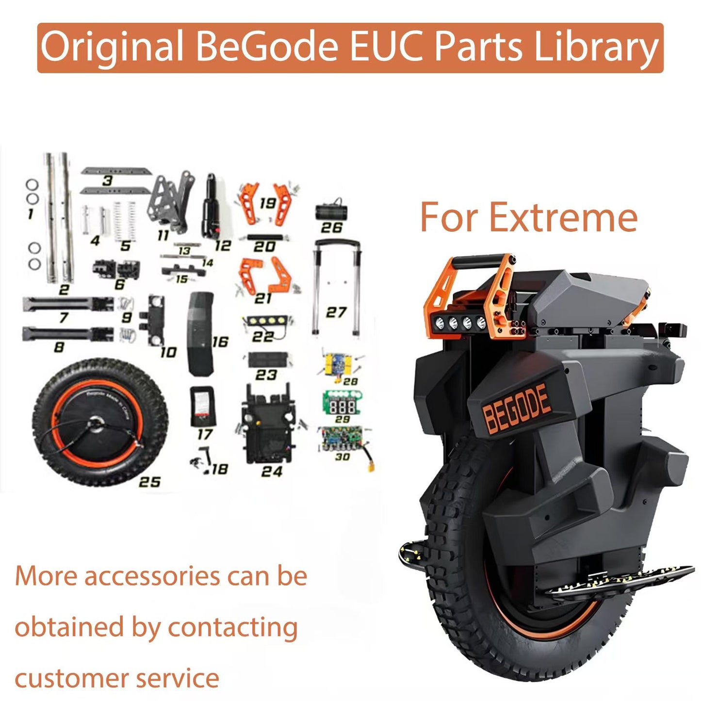 Original Begode Extreme Accessories parts for Begode Extreme Electric Unicycle EUC parts Begode Extreme parts