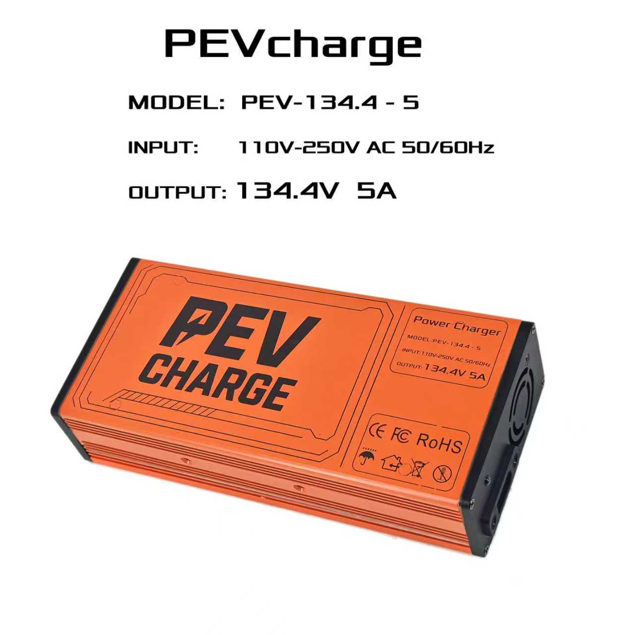 EV 134.4V 5A Fast Charger for Electric Unicycles & E-Motorcycles, Smart High-Voltage Charger with Overcharge Protection